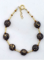 Bracelet 7Perles, noir mat...