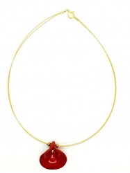 Pendentif Arum rouge