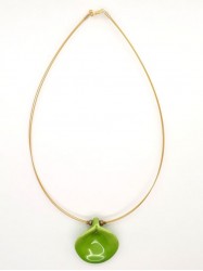 Pendentif Arum vert V