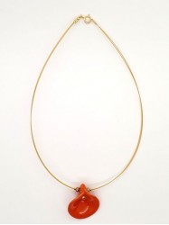 Pendentif Arum orange