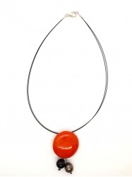 Collier 3Boules orange